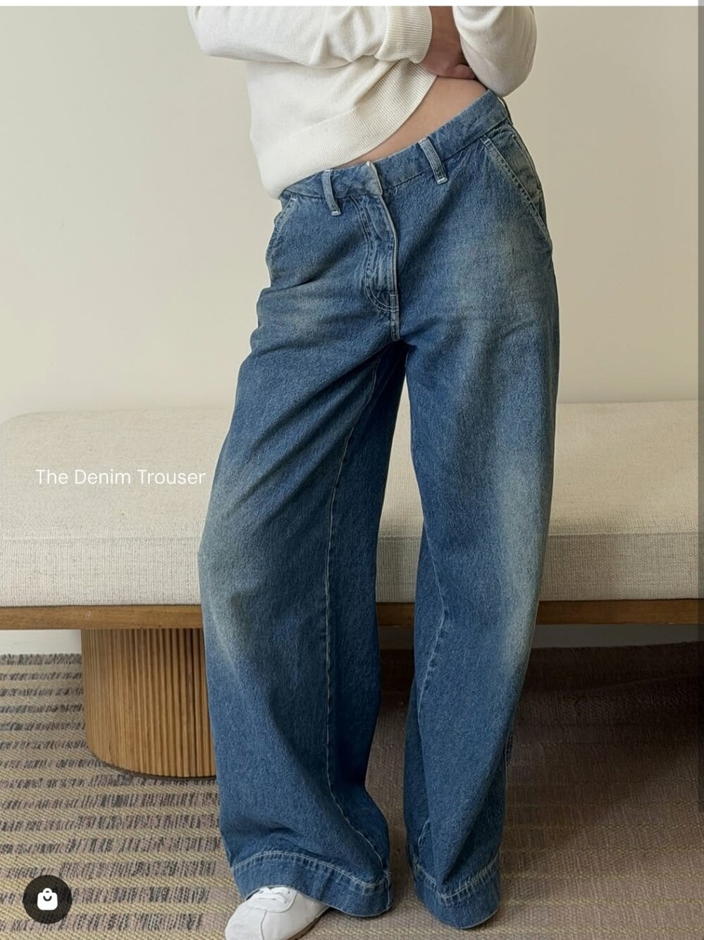Warp+Weft The Venetian Wide Leg Trouser Sailing Day Size 26